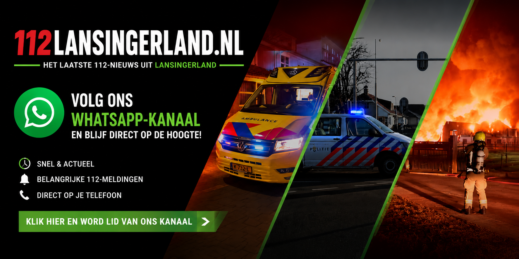 Volg 112Lansingerland via WhatsApp