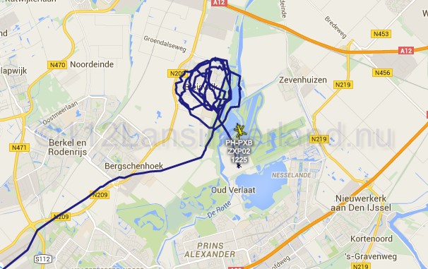 Vlucht van politiehelikopter in Bleiswijk
